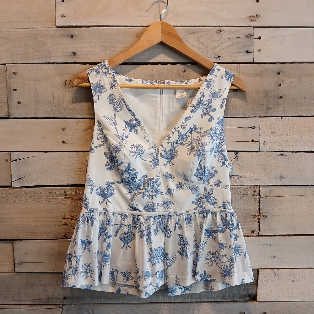 Club Monaco Blue & White Shirt